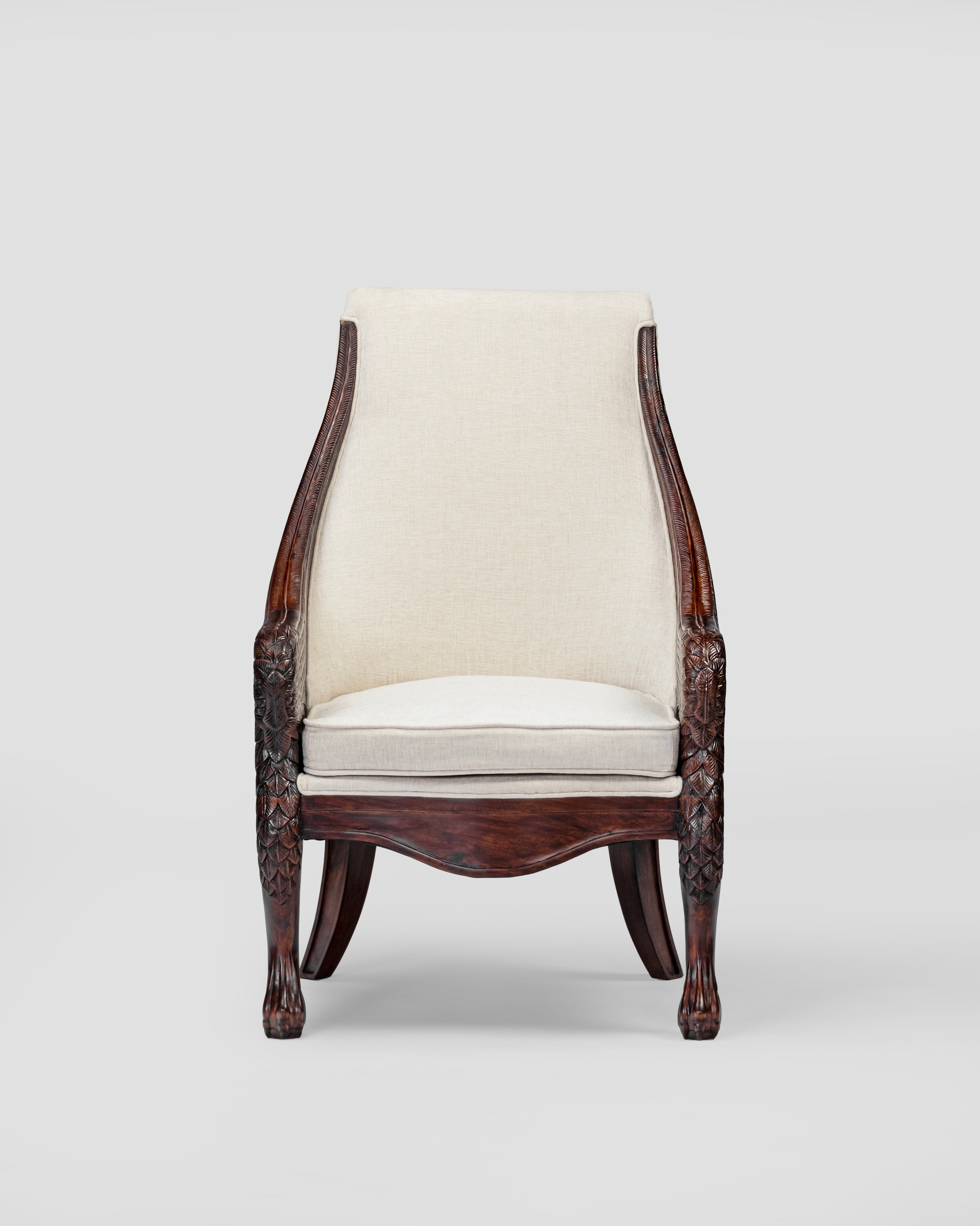 Magnus Hand Carved Arm Chair